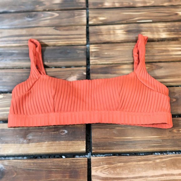 Cikada Australia Burnt Orange Ribbed Bikini Set 6 - Picture 4 of 14